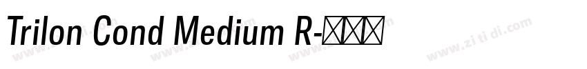 Trilon Cond Medium R字体转换